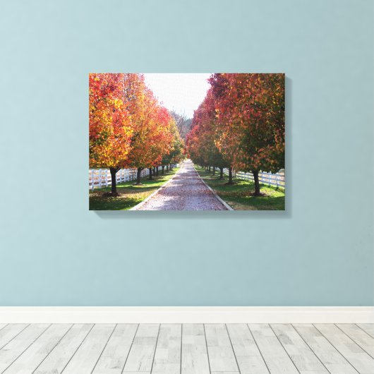 Herbst in Virginia Landhaus Landschaftsbild Prínci Leinwanddruck (Insitu (Holzboden))