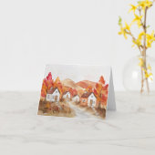 Herbst in Virginia Wasserfarbe Karte (Gelbe Blume)