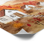Herbst in Virginia Wasserfarbe Poster (Ecke)
