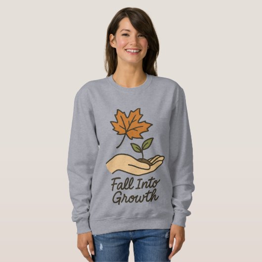 Herbst in Wachstum - Herbstleaf und Saatgut-Design Sweatshirt (Vorne ganz)