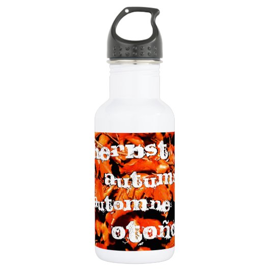 Herbst in Wald Trinkflasche (Vorderseite)