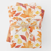 Herbst in Watercolor-Umhüllungsblättern Geschenkpapier Set (Beispiel)