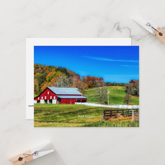 Herbst in West Virginia Karte (Vorderseite/Rückseite Beispiel)