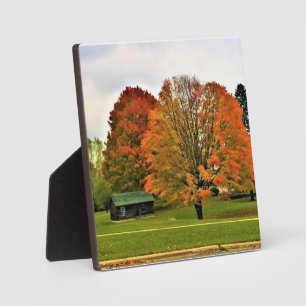 Herbst in Westbend, Wisconsin Fotoplatte