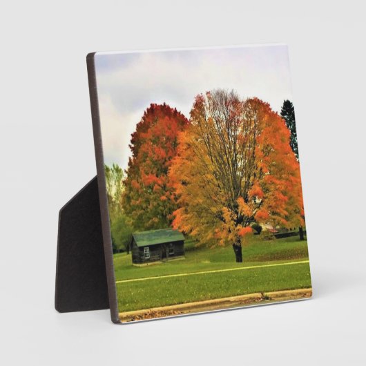 Herbst in Westbend, Wisconsin Fotoplatte (Vorderseite)