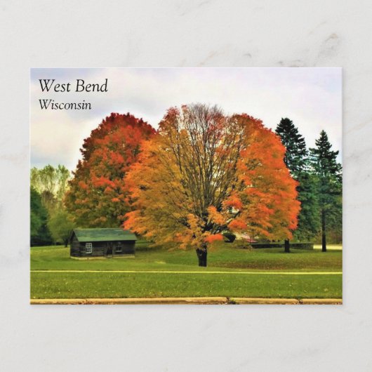 Herbst in Westbend, Wisconsin Postcard Postkarte (Vorderseite)
