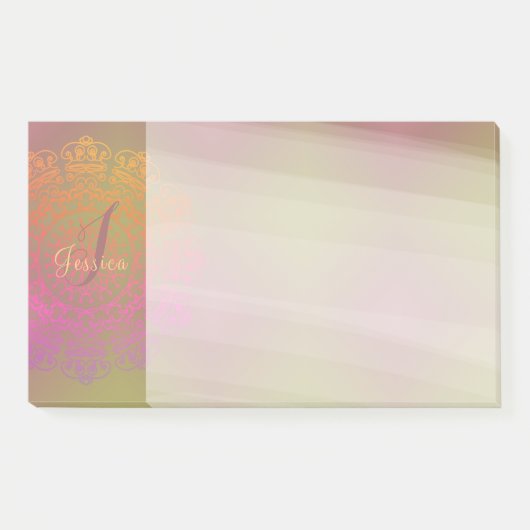 Herbst in Winter Mandala Monogram Post-It Notes Post-it Klebezettel (Vorderseite)