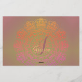 Herbst in Winter Monogram Stationierung Briefpapier (Rückseite)