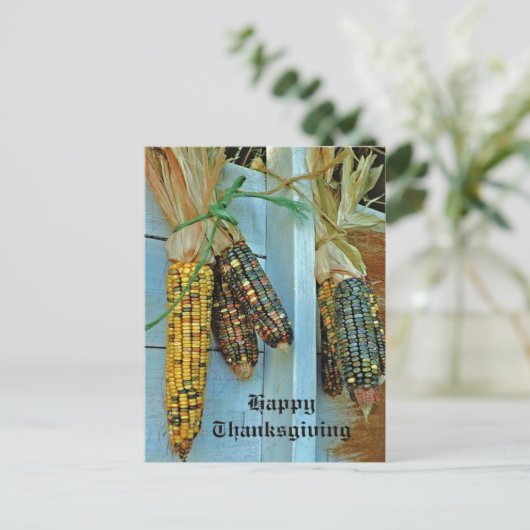 Herbst Indischer Mais Feiertagspostkarte (Stehend Vorderseite)