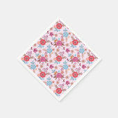 Herbst Inspirierte Rose Muster Print Napkins Serviette (Ecke)