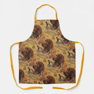 Herbst Irish Setter und Fasanenjagd Kunst  Schürze