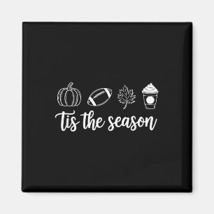 Herbst ist die Jahreszeit Blatt Football Herbst Kü Magnet