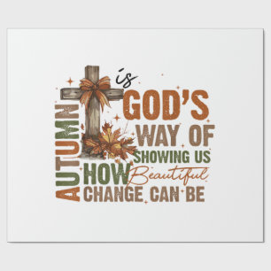 Herbst ist Gottes Weg, uns einen schönen Herbst zu Geschenkpapier