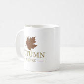 Herbst ist hier Aquarell Blätter Herbst Oktober Kaffeetasse (Vorderseite Links)