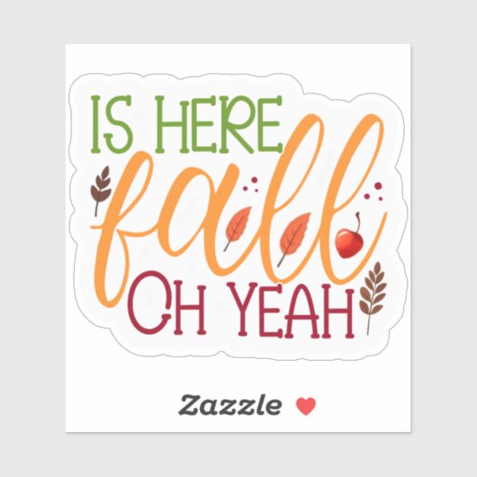 Herbst ist hier aufkleber (Blatt)