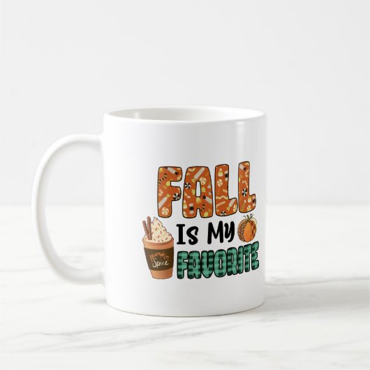 Herbst ist mein Favorit Personalisiert Kaffeetasse (Links)