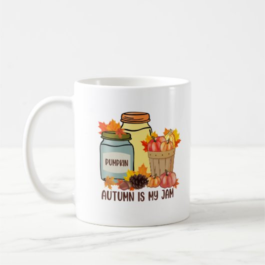 Herbst ist mein Jam Personalisiert Kaffeetasse (Links)