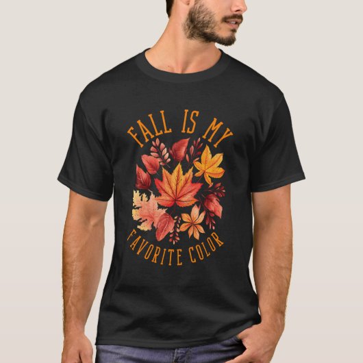 Herbst ist mein Lieblingsfarben Herbstmapel-Blätte T-Shirt (Vorderseite)