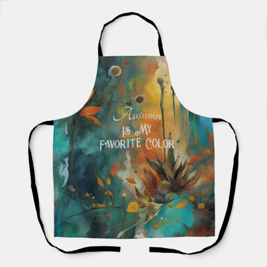 Herbst ist mein Lieblingsfarbrost-Gold-Abstrakte Schürze (Vorderseite)