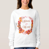 Herbst ist mein Soul-Kranz Frauenpullover Sweatshirt (Vorderseite)