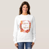 Herbst ist mein Soul-Kranz Frauenpullover Sweatshirt (Vorne ganz)