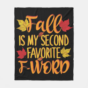 Herbst ist mein zweiter Favorit F-Word - Herbst Bl Fleecedecke