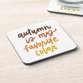 "Herbst ist meine Lieblingsfarbe Getränkeuntersetzer (Linke Seite)