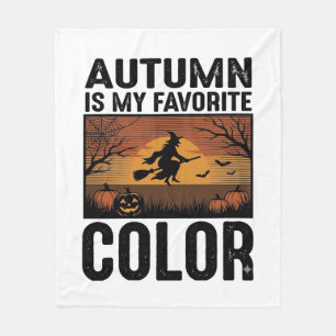 Herbst ist meine Lieblingsfarbe Halloween Hexen-De Fleecedecke