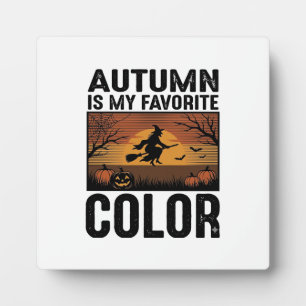 Herbst ist meine Lieblingsfarbe Halloween Hexen-De Fotoplatte