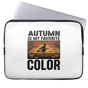 Herbst ist meine Lieblingsfarbe Halloween Hexen-De Laptopschutzhülle