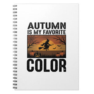 Herbst ist meine Lieblingsfarbe Halloween Hexen-De Notizblock