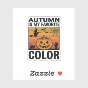 Herbst ist meine Lieblingsfarbe Halloween Kürbis D Aufkleber