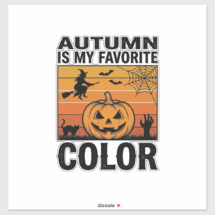 Herbst ist meine Lieblingsfarbe Halloween Kürbis D Aufkleber