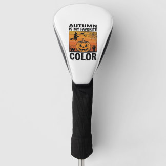Herbst ist meine Lieblingsfarbe Halloween Kürbis D Golf Headcover
