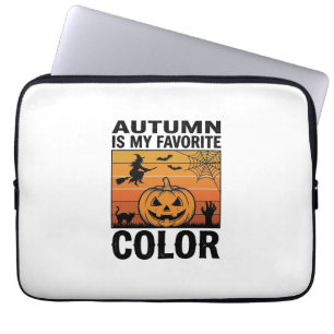 Herbst ist meine Lieblingsfarbe Halloween Kürbis D Laptopschutzhülle