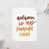 "Herbst ist meine Lieblingsfarbe Karte (Vorderseite/Rückseite Beispiel)