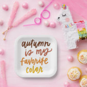 "Herbst ist meine Lieblingsfarbe Pappteller (Party)