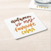 "Herbst ist meine Lieblingsfarbe Rechteckiger Pappuntersetzer (angewinkelt)