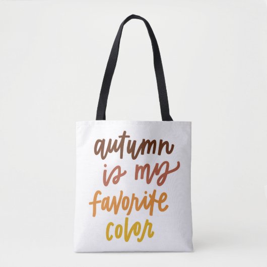 "Herbst ist meine Lieblingsfarbe Tasche (Vorderseite)