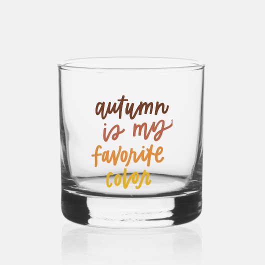 "Herbst ist meine Lieblingsfarbe Whiskyglas (Vorderseite)