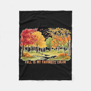 Herbst ist meine Lieblingsfarbensaison Blätter Hal Fleecedecke