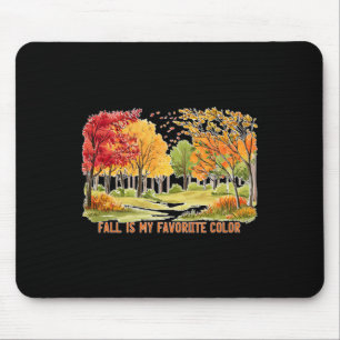 Herbst ist meine Lieblingsfarbensaison Blätter Hal Mousepad
