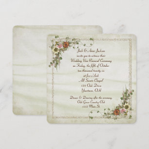 Herbst-Ivy-Blumenrahmen für Hochzeiten Einladung