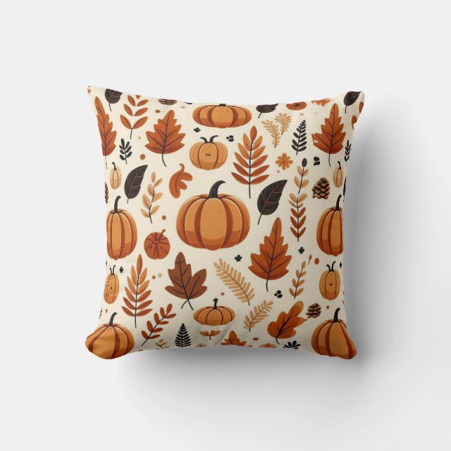 Herbst-Jahresmuster Herbstdesign Kissen (Vorderseite)