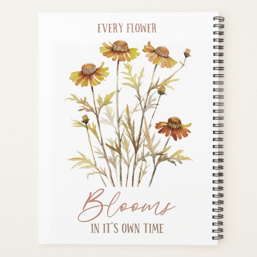 Herbst | Jede Blume blüht in ihrer eigenen Zeit Planer (Rückseite)
