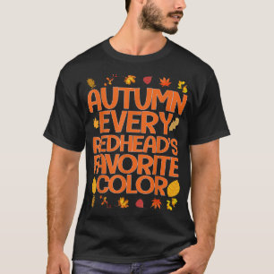 Herbst jeder Kopf Favorit Farbe lustig T-Shirt