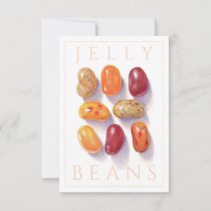 HERBST JELLY BEANS 3.5x5 Flachkarte Einladung