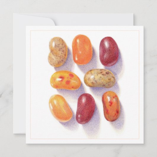 HERBST JELLY BEANS 5,25" Quadratische Flache Karte (Vorderseite)