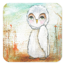 Herbst Joy Whimsical Woodland Owl Art Malerei