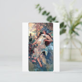 Herbst-Jugendstil-Poster aus Mucha Postkarte (Stehend Vorderseite)